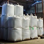 Bags are stored in warehouse